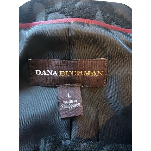 Dana Buchman Women’s Black Zebra Print Elegant Overcoat Size L - Picture 8 of 11